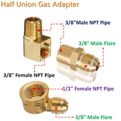 MCAMPAS assorted brass adapters displayed to show corrosion resistance and fit options