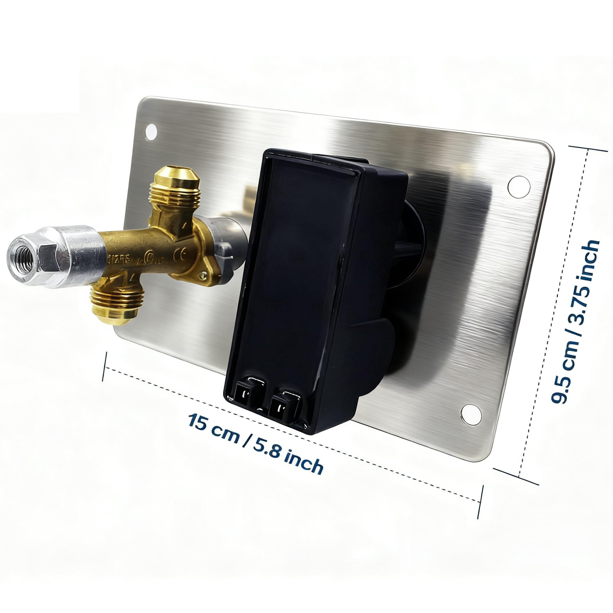 MCAMPAS brass safety valve detail showing robust construction and certified safety