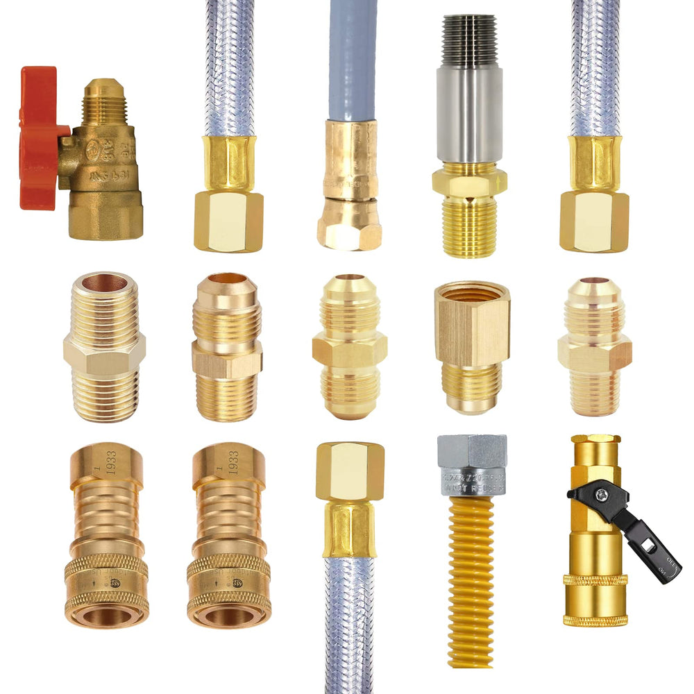 MCAMPAS hose connected to grill illustrating easy appliance placement