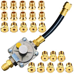 MCAMPAS front assembly showing regulator and hose for safe conversion