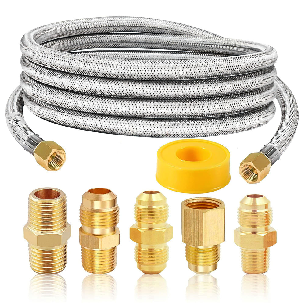 MCAMPAS front view of packaged 10ft hose showing complete kit benefits