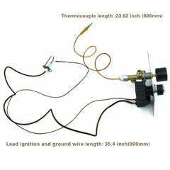 MCAMPAS push-button igniter with leads and ground wire for reliable spark activation