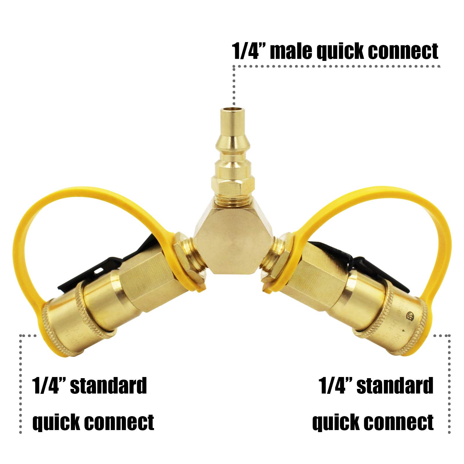 MCAMPAS installed on RV propane hose enabling dual-appliance use
