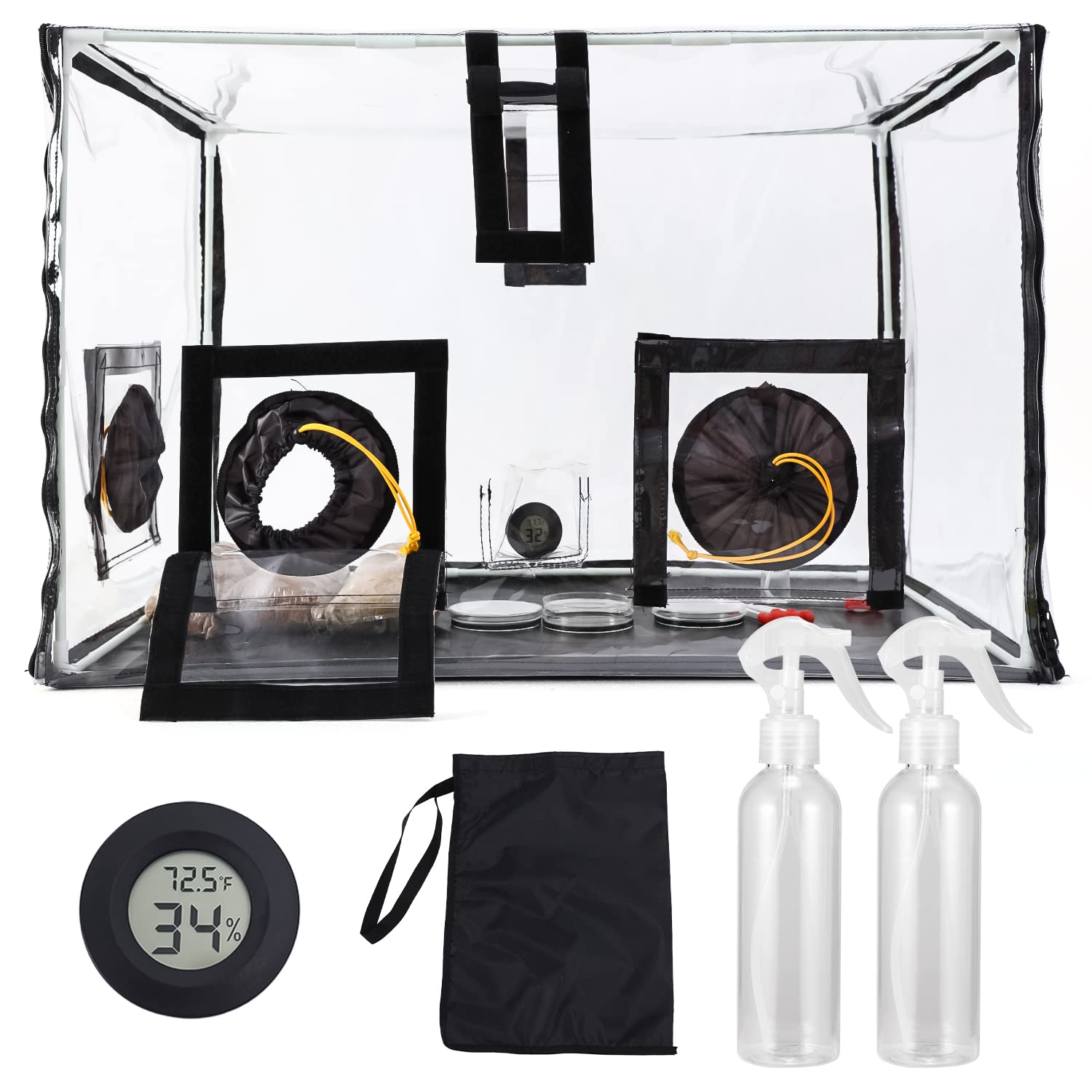 MCCKLE front view of still air box showing clear workspace and easy access