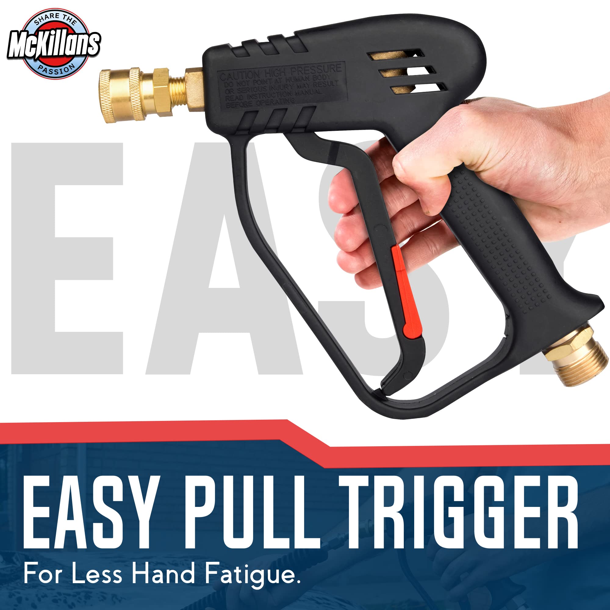 McKillans gun used with foam cannon demonstrating foam compatibility