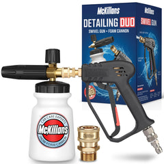McKillans gun front view showing ergonomic handle and trigger for comfortable control
