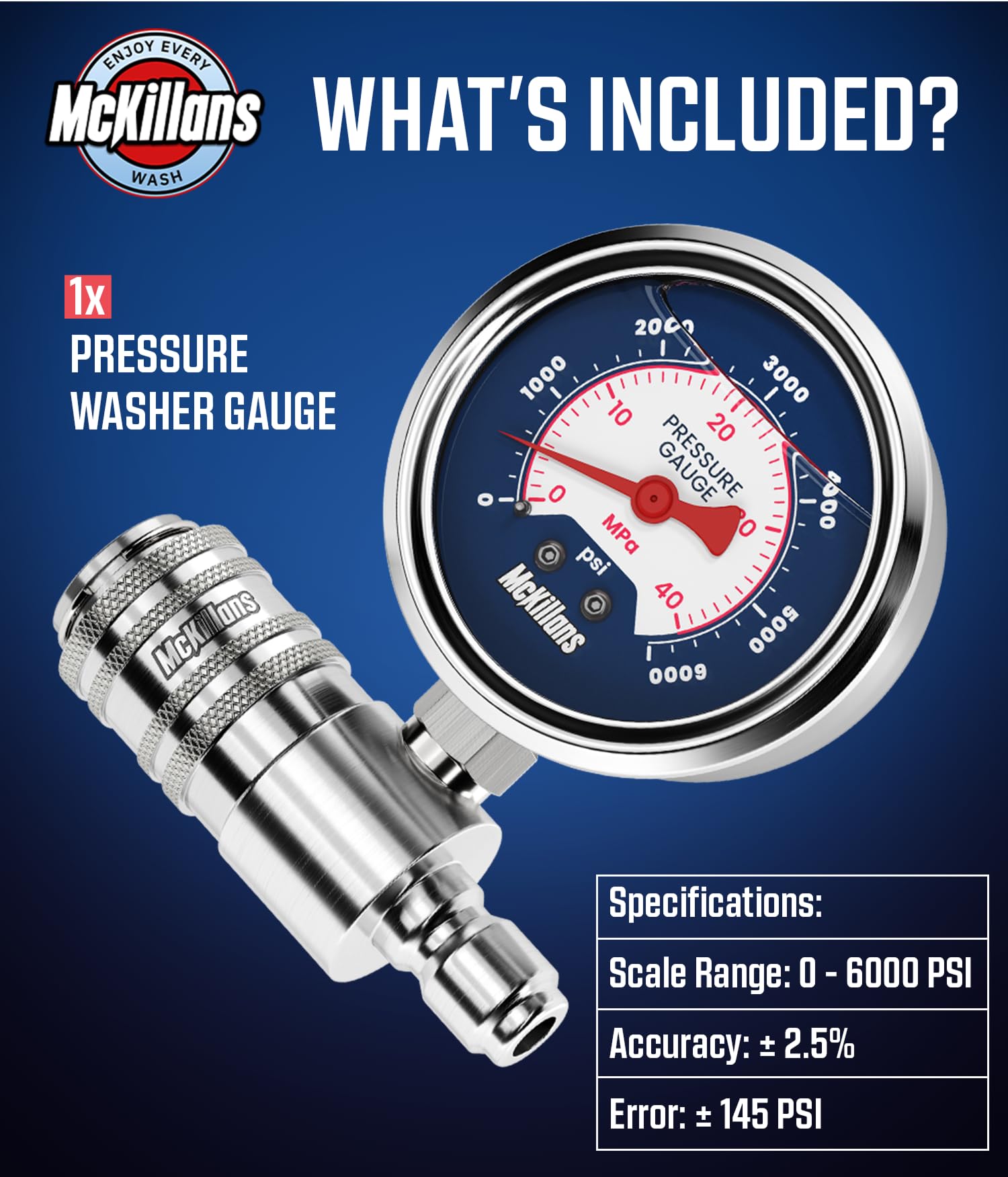 McKillans stainless steel body close-up highlighting corrosion resistant construction