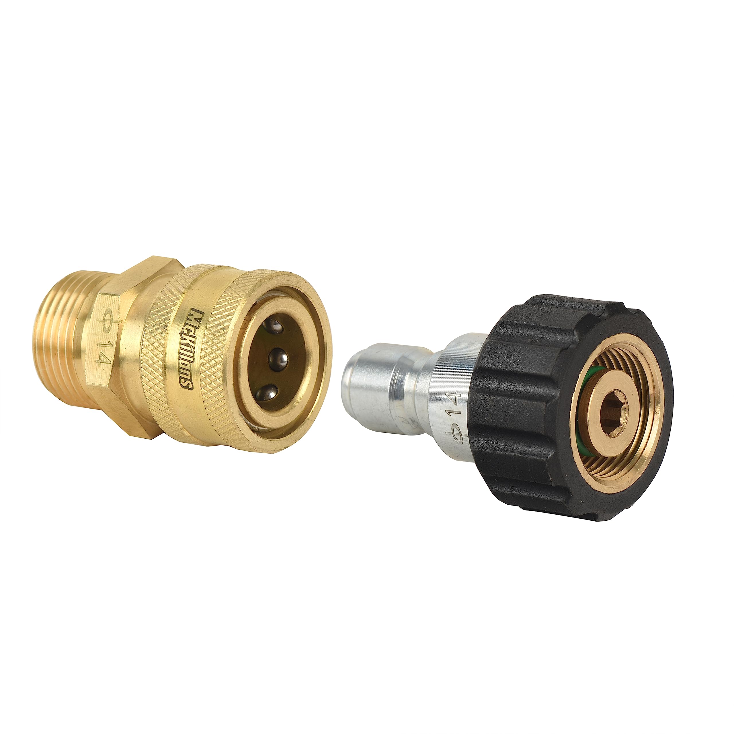 McKillans size comparison with wrench illustrating compact brass parts and easy hand installation