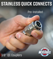 McKillans steel-braided jacket texture close-up for abrasion resistance