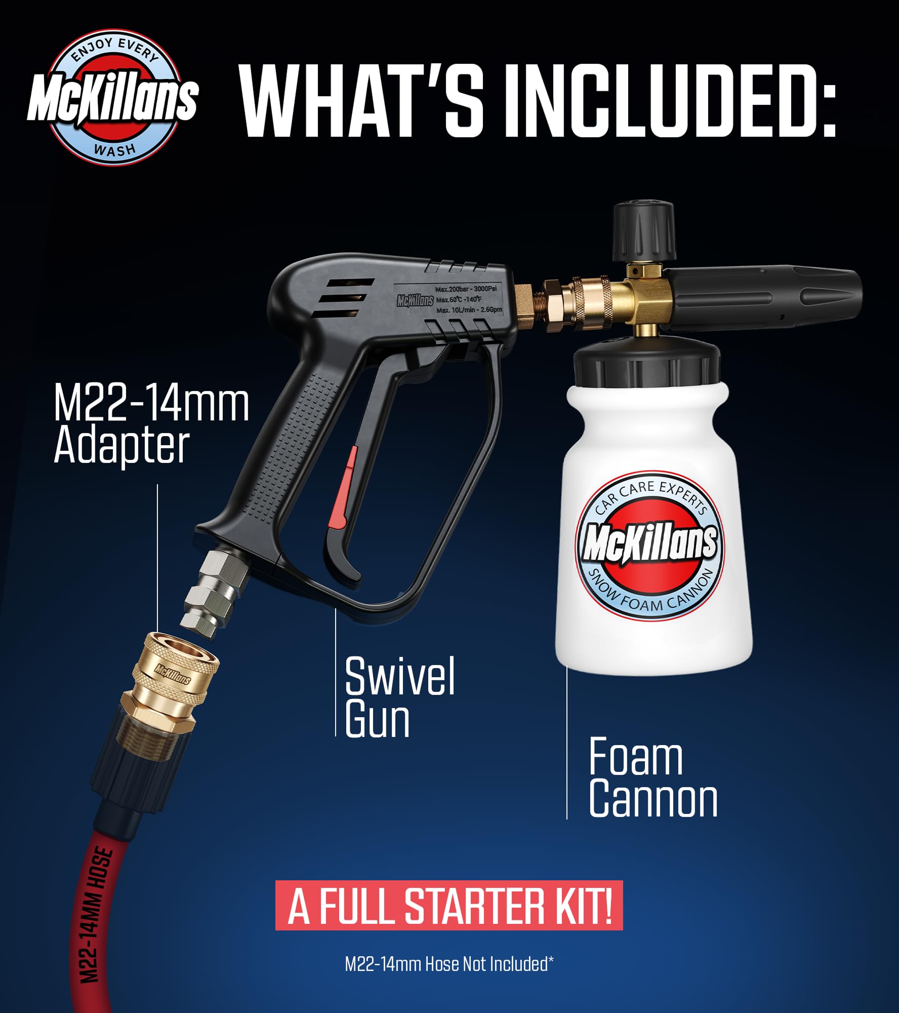 McKillans swivel inlet detail reducing hose kinks and improving maneuverability