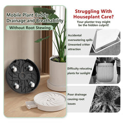 MCleanPin silent caster detail demonstrating smooth quiet movement across floors