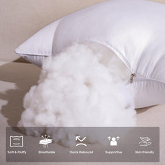 MCWPHLS microfiber fill detail highlighting plush support and hypoallergenic comfort
