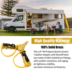 MDEOOSKY connected to RV outlet demonstrating quick-connect convenience on motorhome