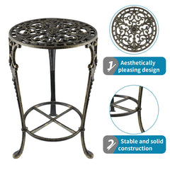 MDLUU plant stand in living room displaying two pots and saving floor space