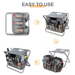 MDSTOP stool folded flat for transport, compact portability benefit