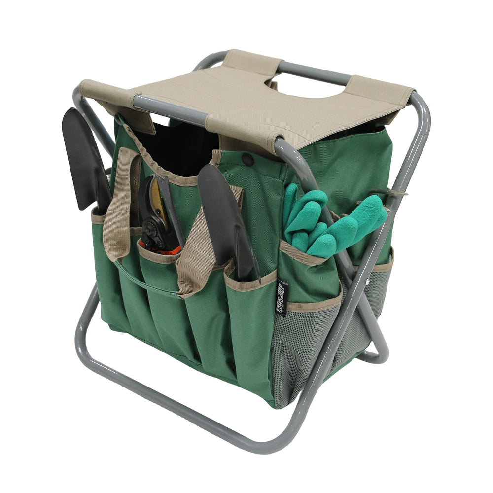 MDSTOP front view of stool showing compact design and tote benefit