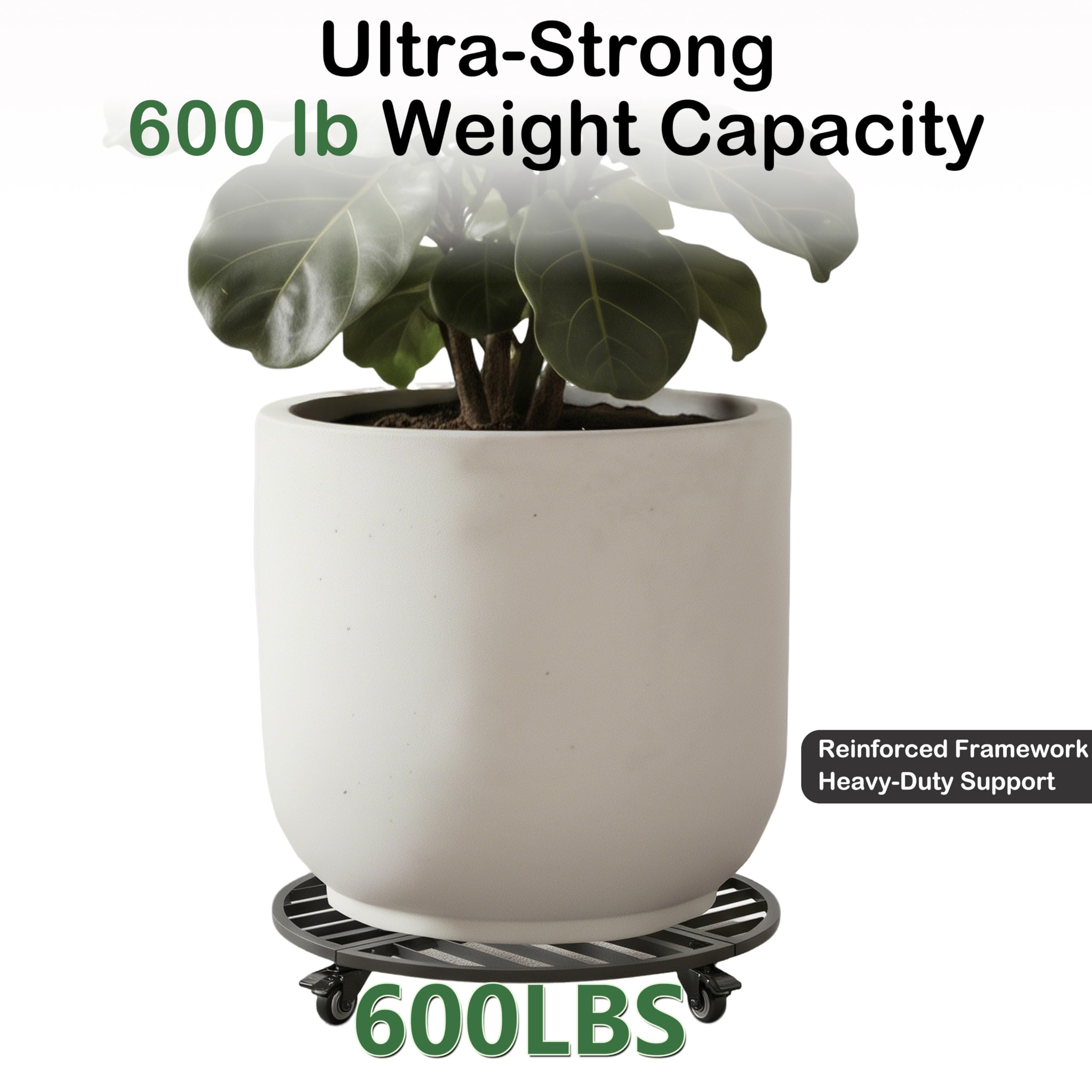 MEADOMINGLE top view with large planter on platform showing ample 22-inch capacity