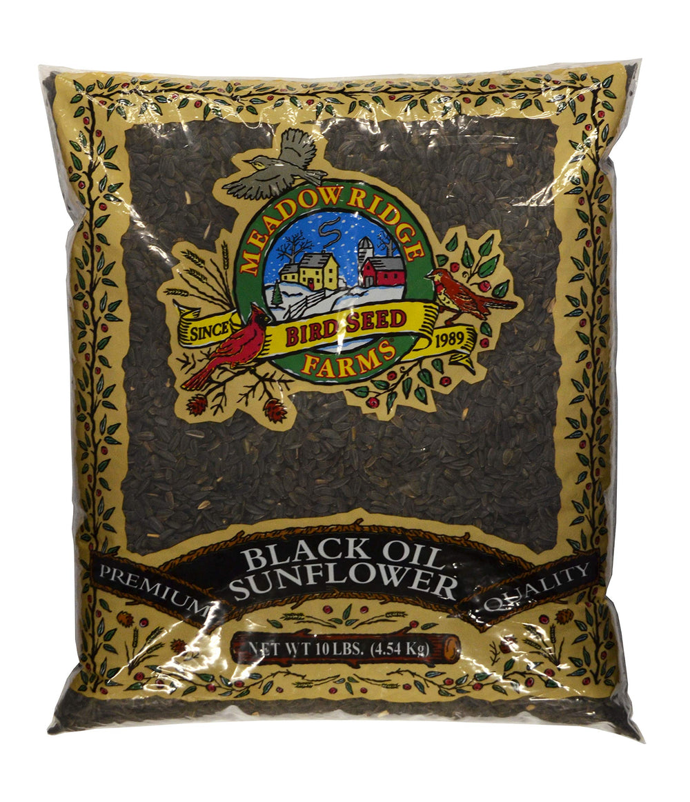 Meadow Ridge Farms front packaging showing 10 lb bag and freshness benefit