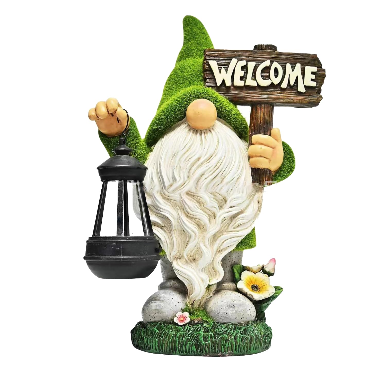 Meagkka gnome front view showing welcoming posture and durable finish