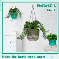 Meanplan metal chains and hook attached to planter, fast and secure hanging solution
