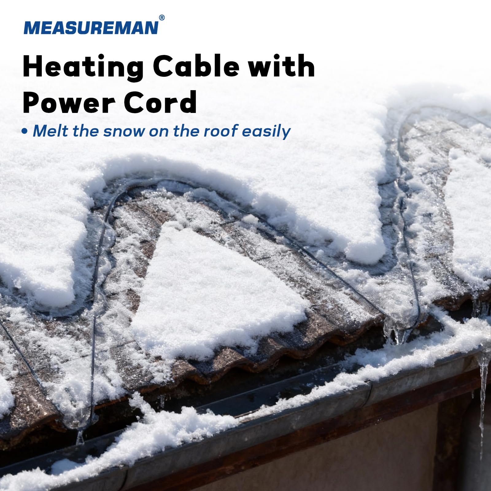 MEASUREMAN cable close-up showing durable jacket and heat control benefit