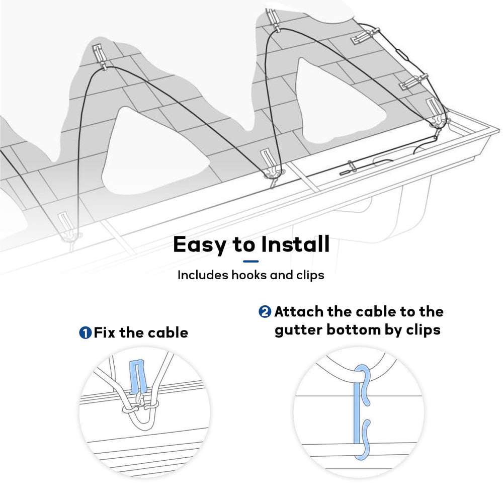 MEASUREMAN heating cable across roofline protecting eaves benefit