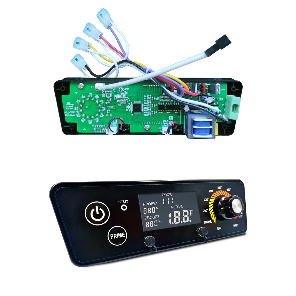 Meatender control board front panel showing buttons and display, restoring grill control
