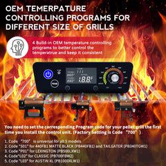 Meatender control board label and specifications plate, confirming model compatibility