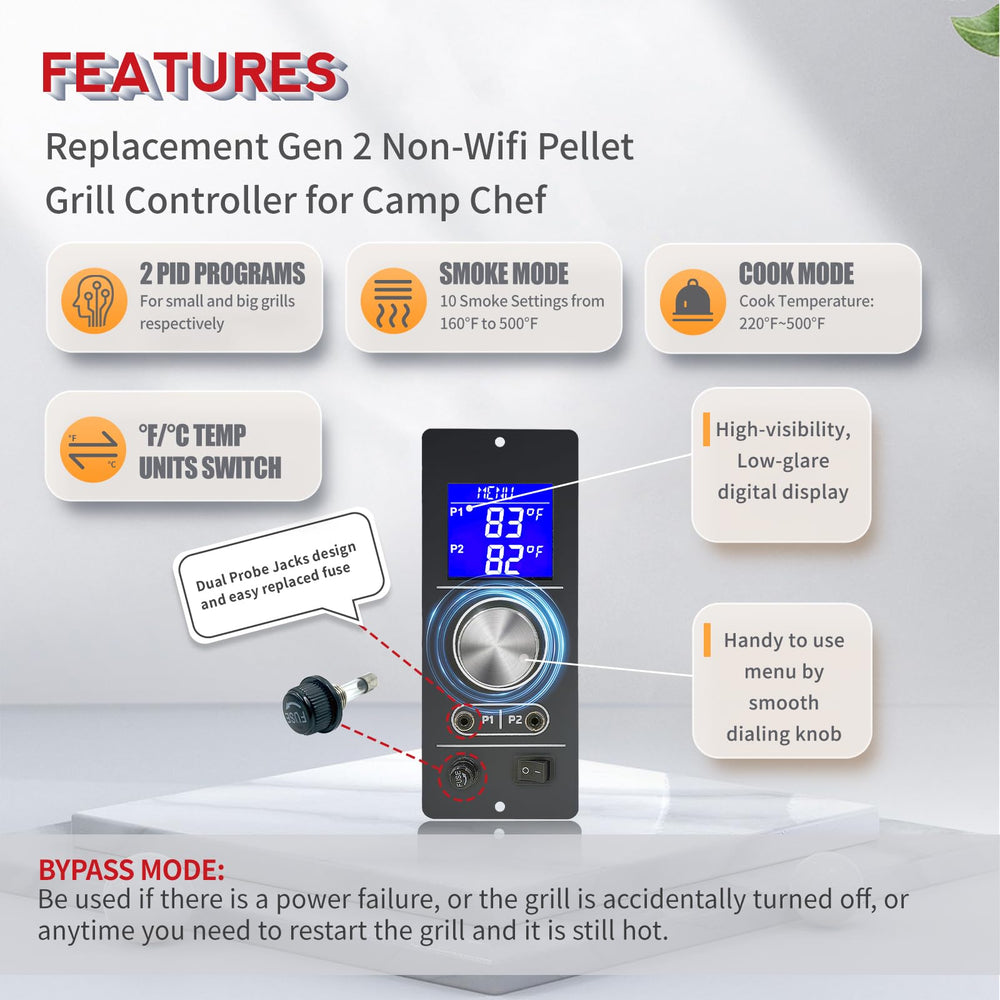 Meatender mounted inside Camp Chef control housing demonstrating direct compatibility and fit