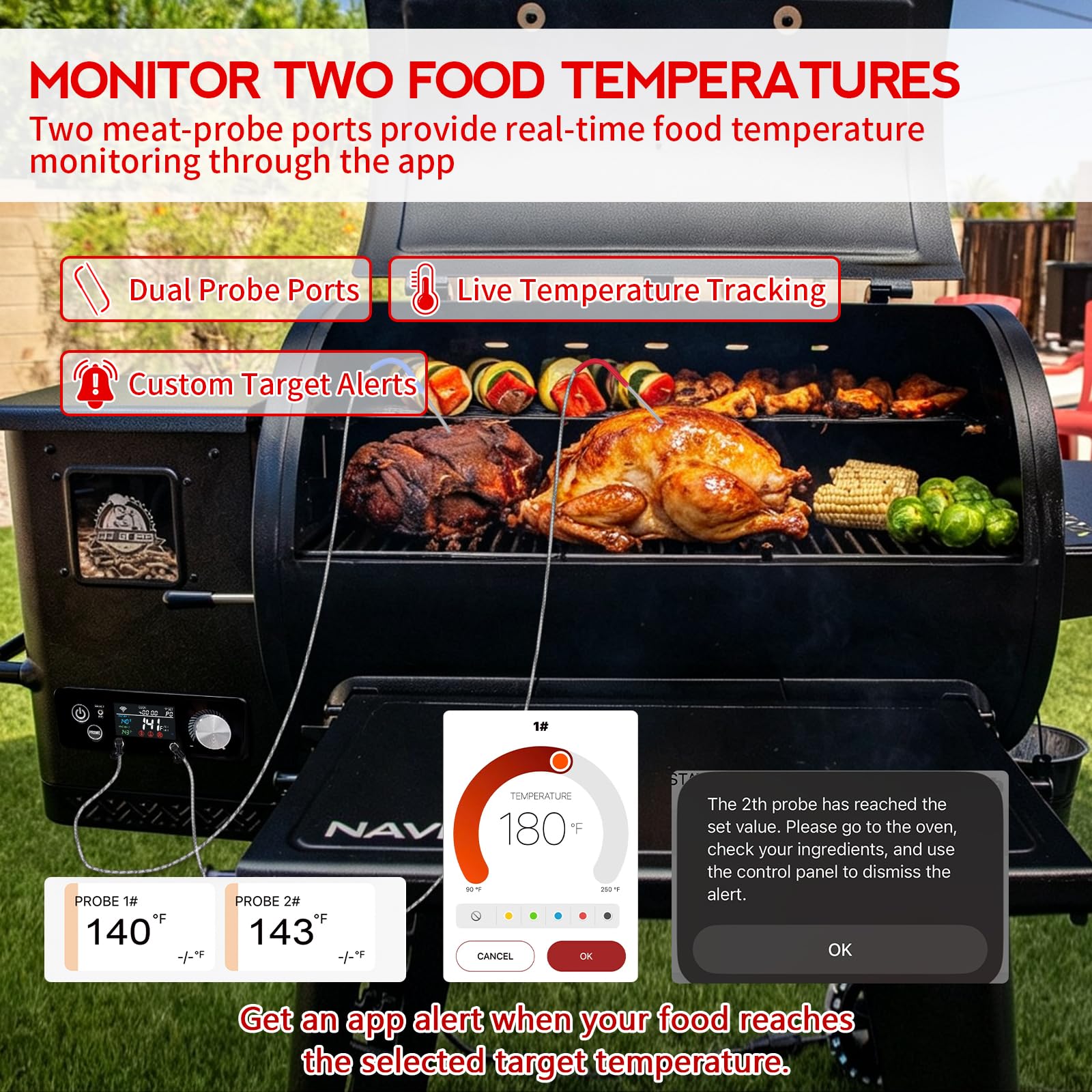 Meatender paired with phone app showing remote control convenience
