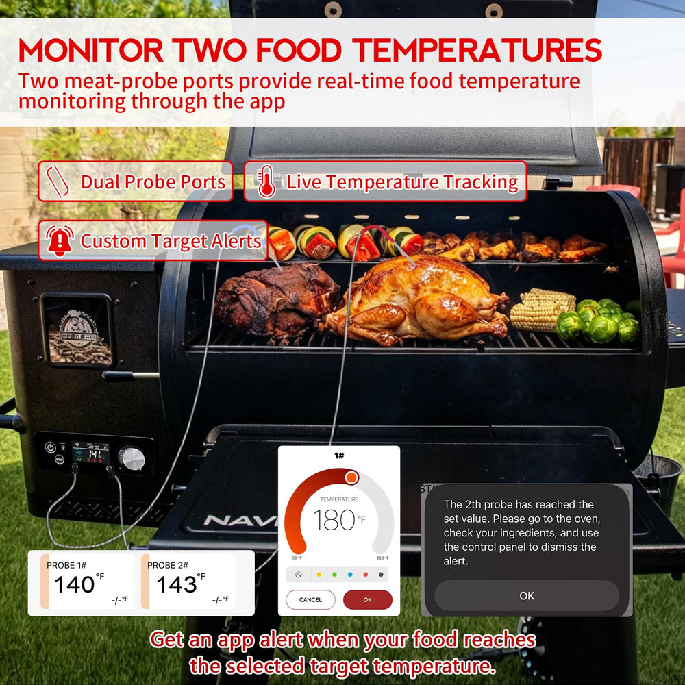 Meatender paired with phone app showing remote control convenience