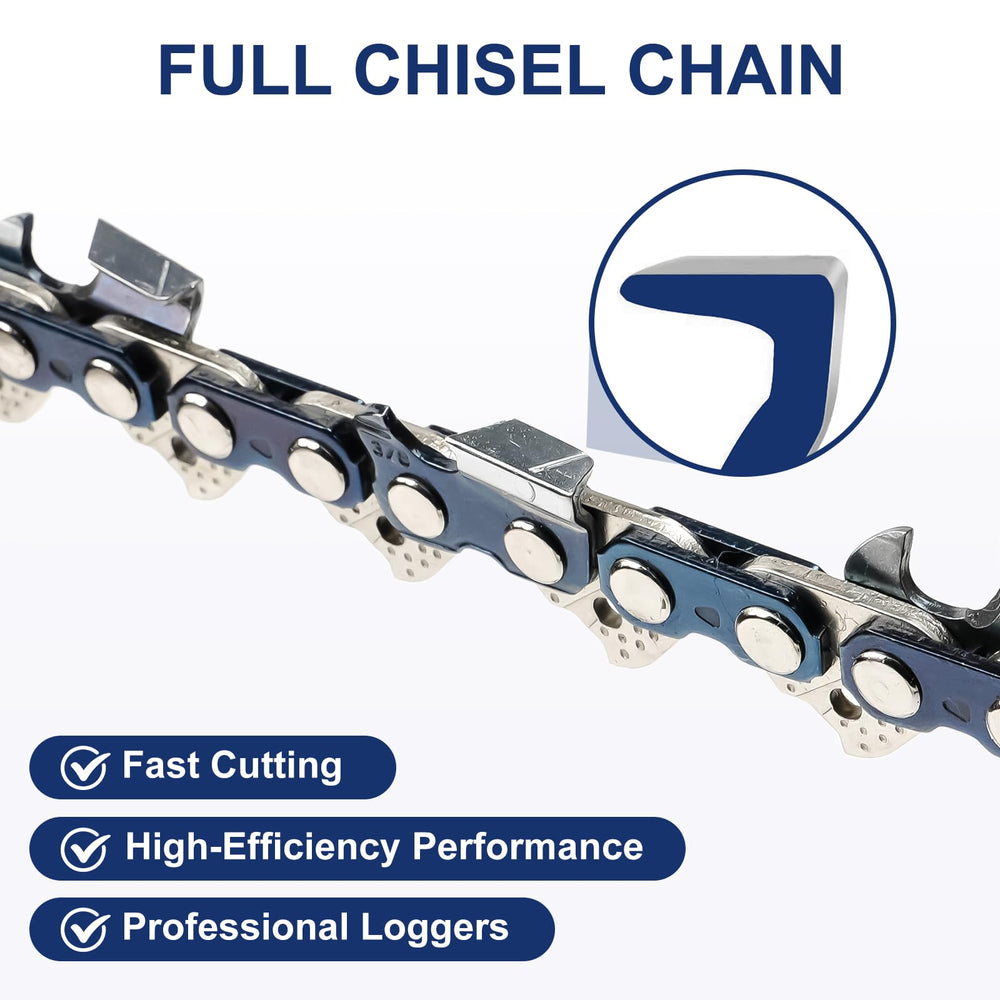 Meckorn chain mounted on a 20-inch guide bar for easy fitting verification