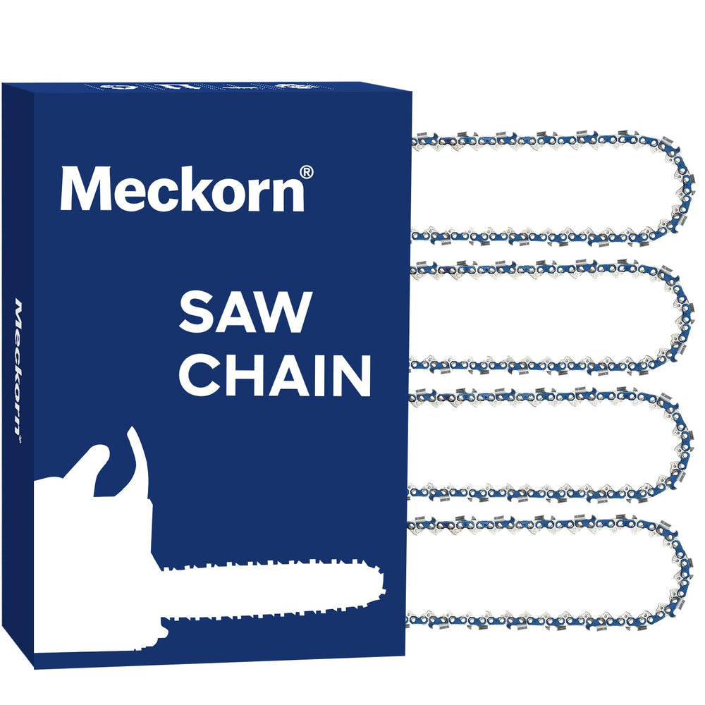Meckorn front packaging view showing four 20-inch chains and fit information