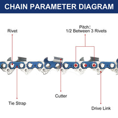 Meckorn hardened rivet and link detail demonstrating enhanced durability