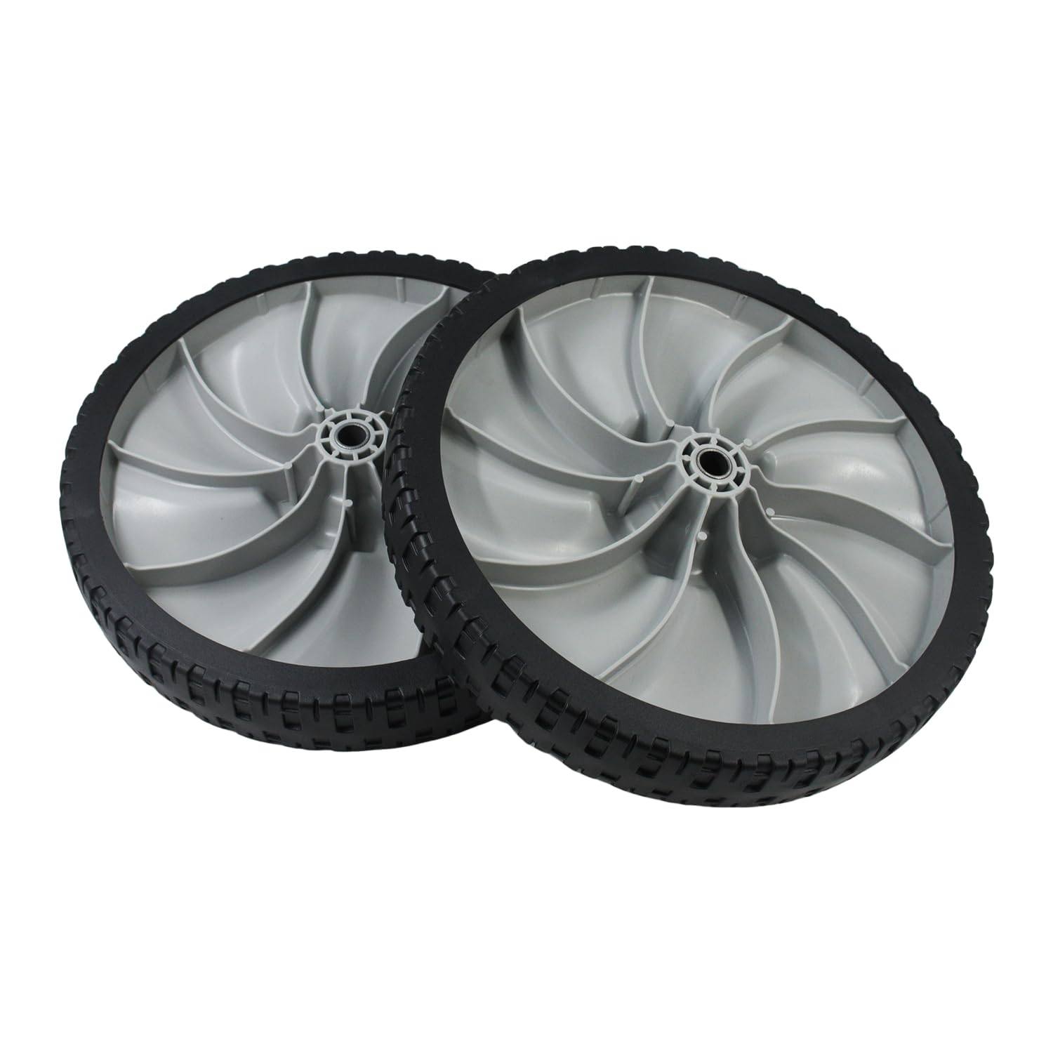 Meckparts rear wheel front view showing tread for improved traction