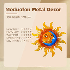 Meduofon close-up of sculpted sun face highlighting artisan detail and charm