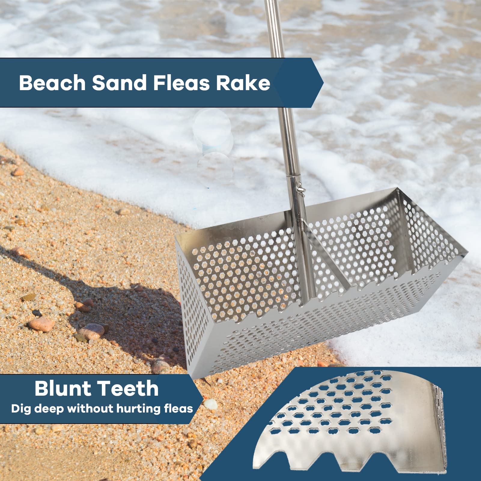 MEEGOON collapsed three-section handle, packs compact for travel