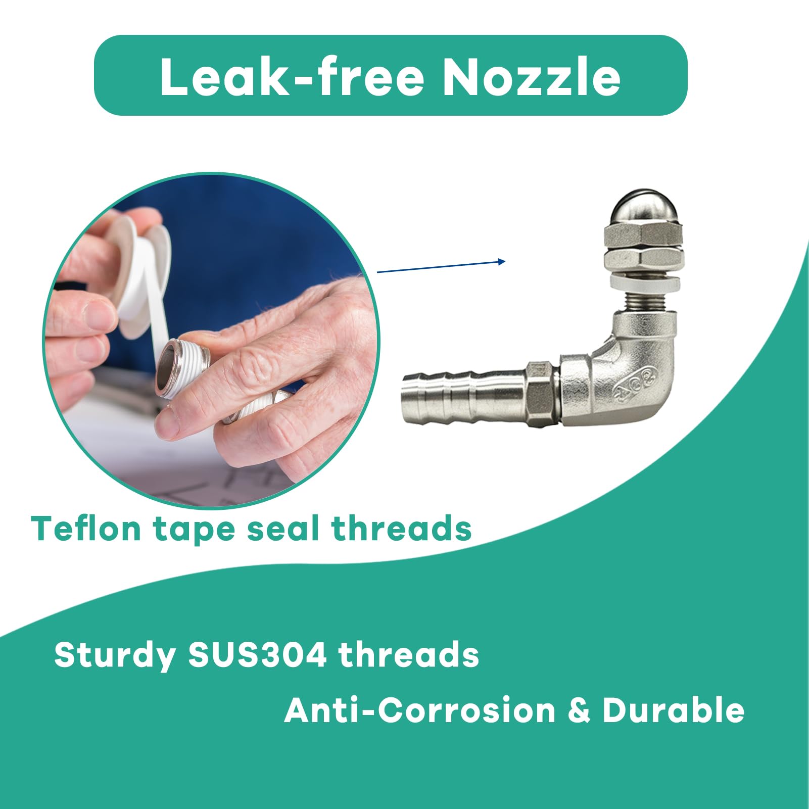 MEEGOON nozzle mounted on slide showing even water coverage for smoother slides