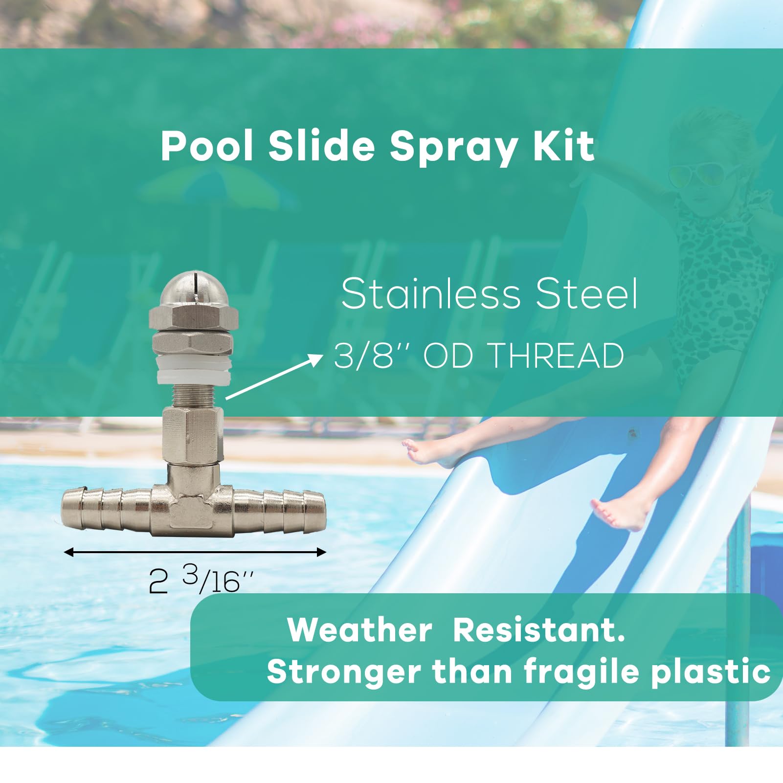 MEEGOON stainless steel nozzles close-up highlighting corrosion resistance