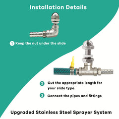 MEEGOON stainless-steel nozzles close-up highlighting durable corrosion resistance
