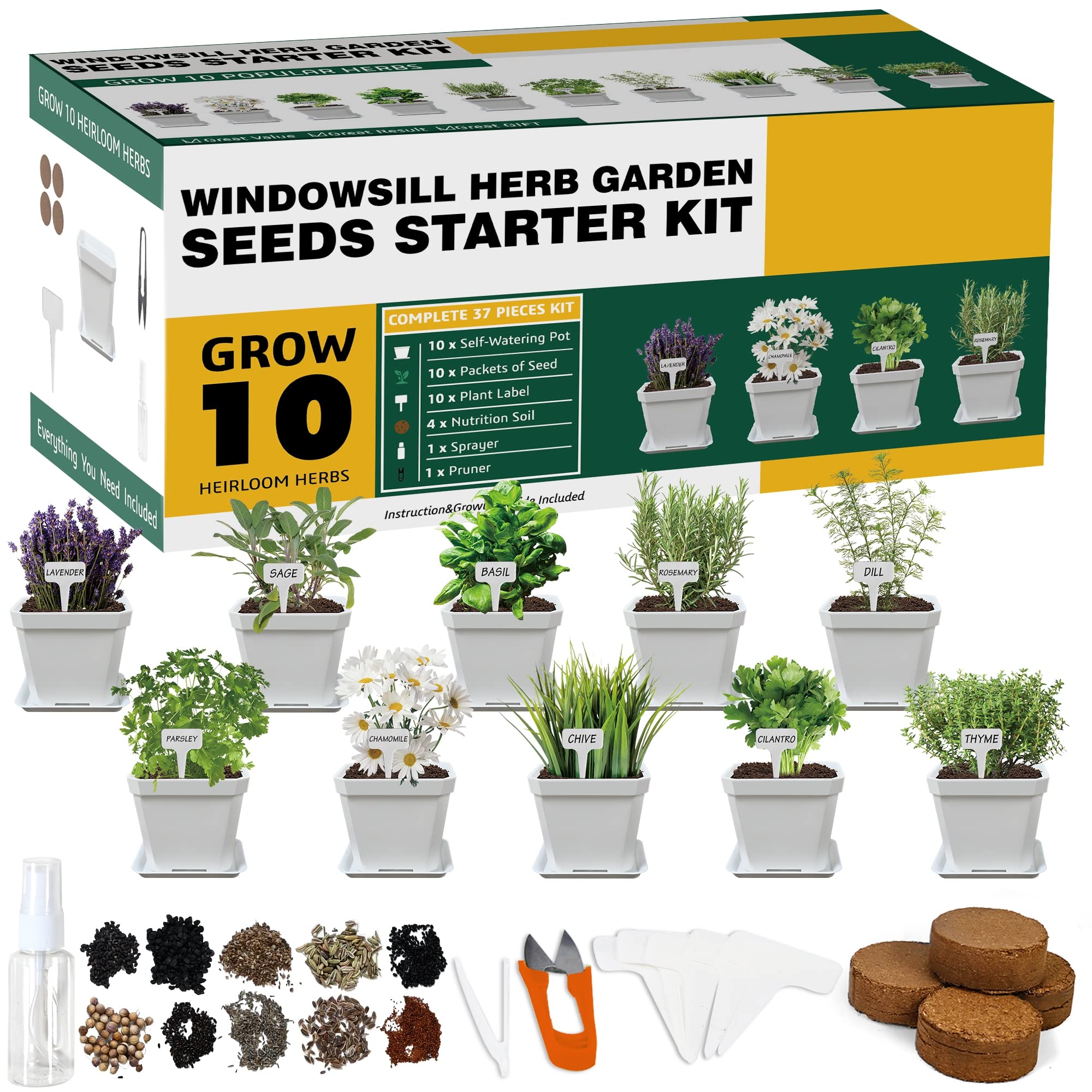 Meekear front packaging showing full herb kit and included supplies for quick setup