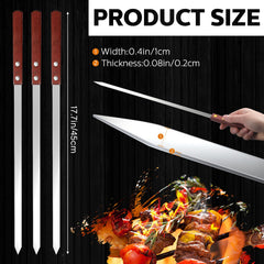 meekoo close-up of flat stainless shaft highlighting secure food grip