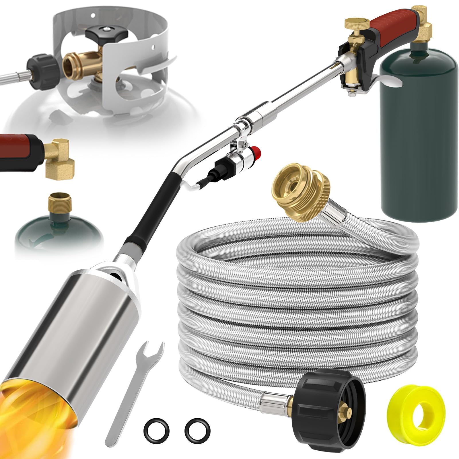 MEFUN front view torch showing robust nozzle and stable flame control