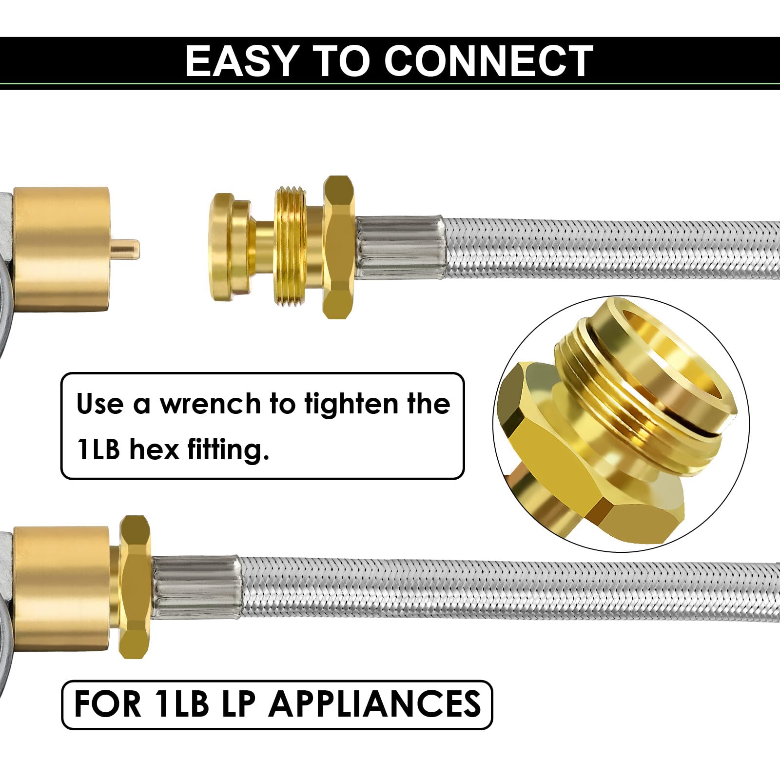 MEFUN shut-off valves detail showing independent flow control for each appliance benefit