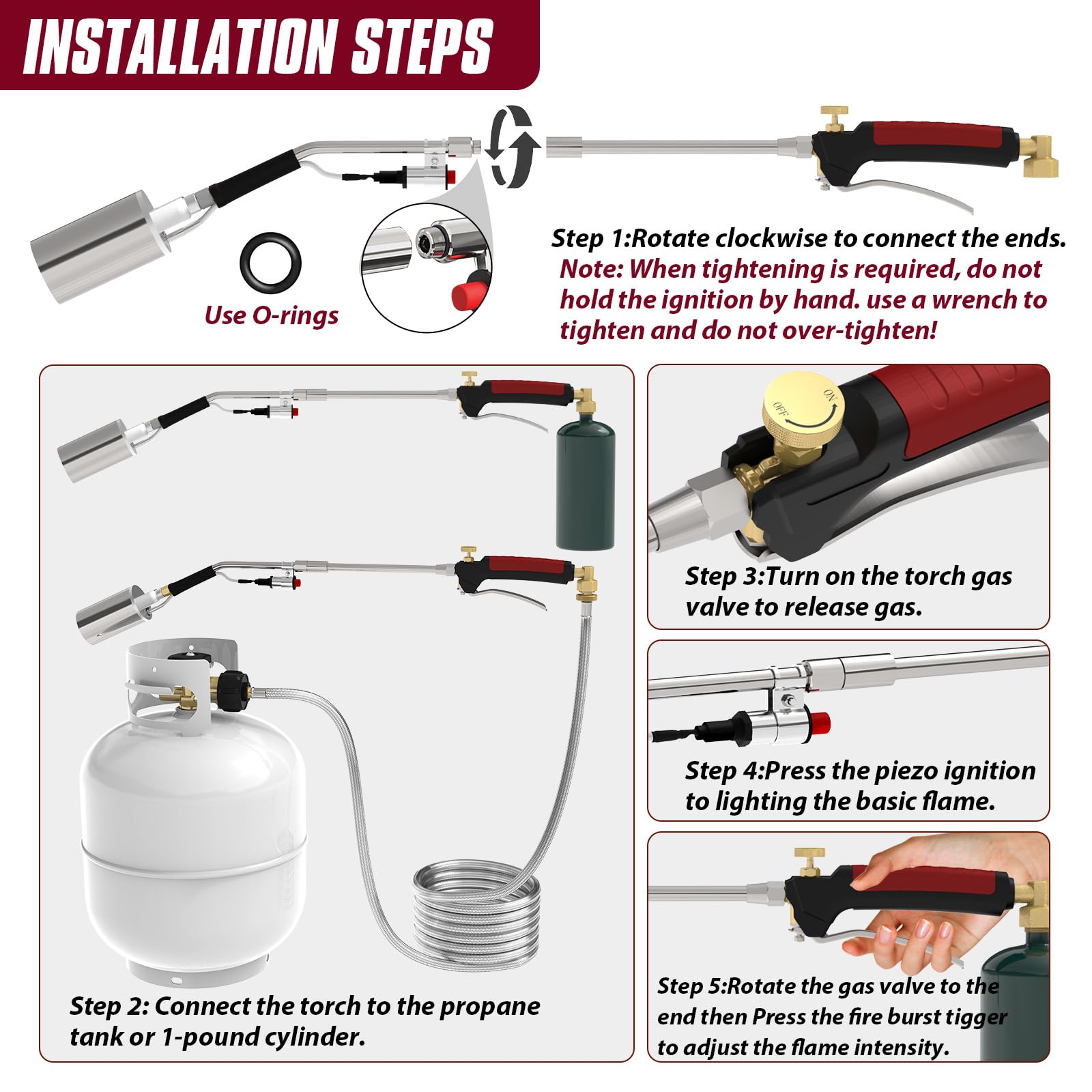 MEFUN igniter detail showing quick reliable starts for safer use