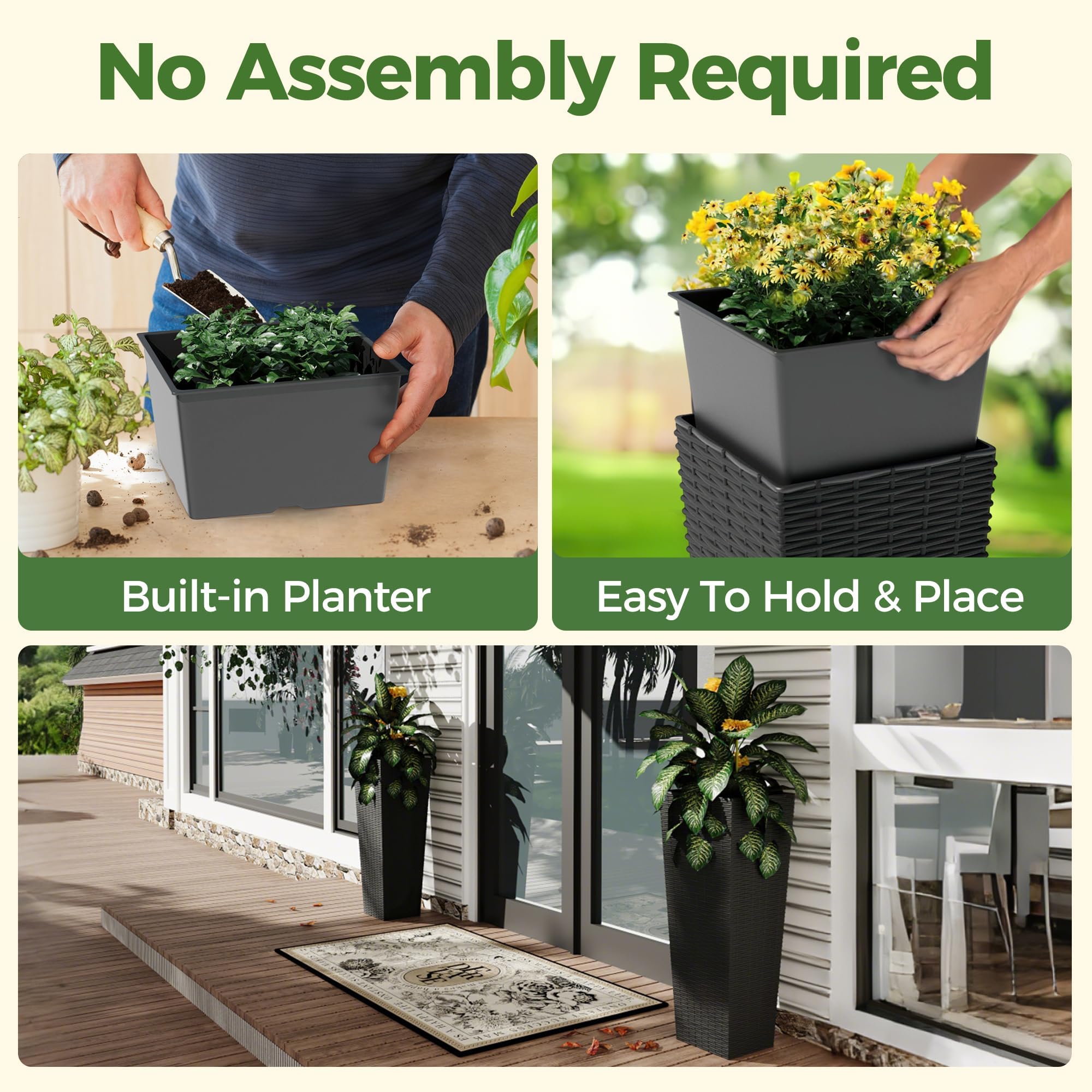 MegaChoice removable inner pot exposed with drainage holes benefit