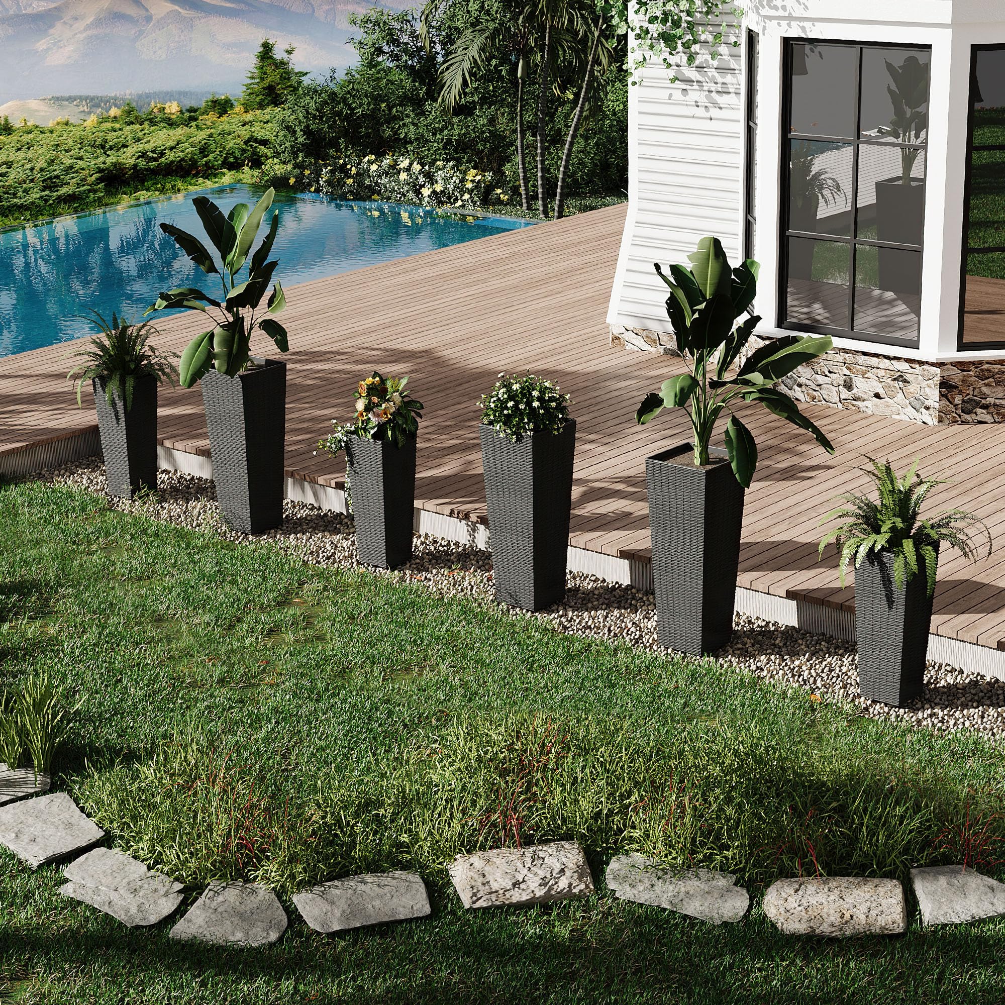 MegaChoice planter with drip tray protecting deck from water benefit