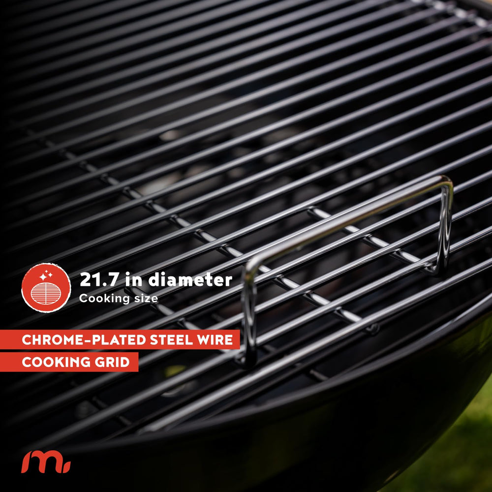 Megamaster brand close-up of cooking grate demonstrating even searing surface