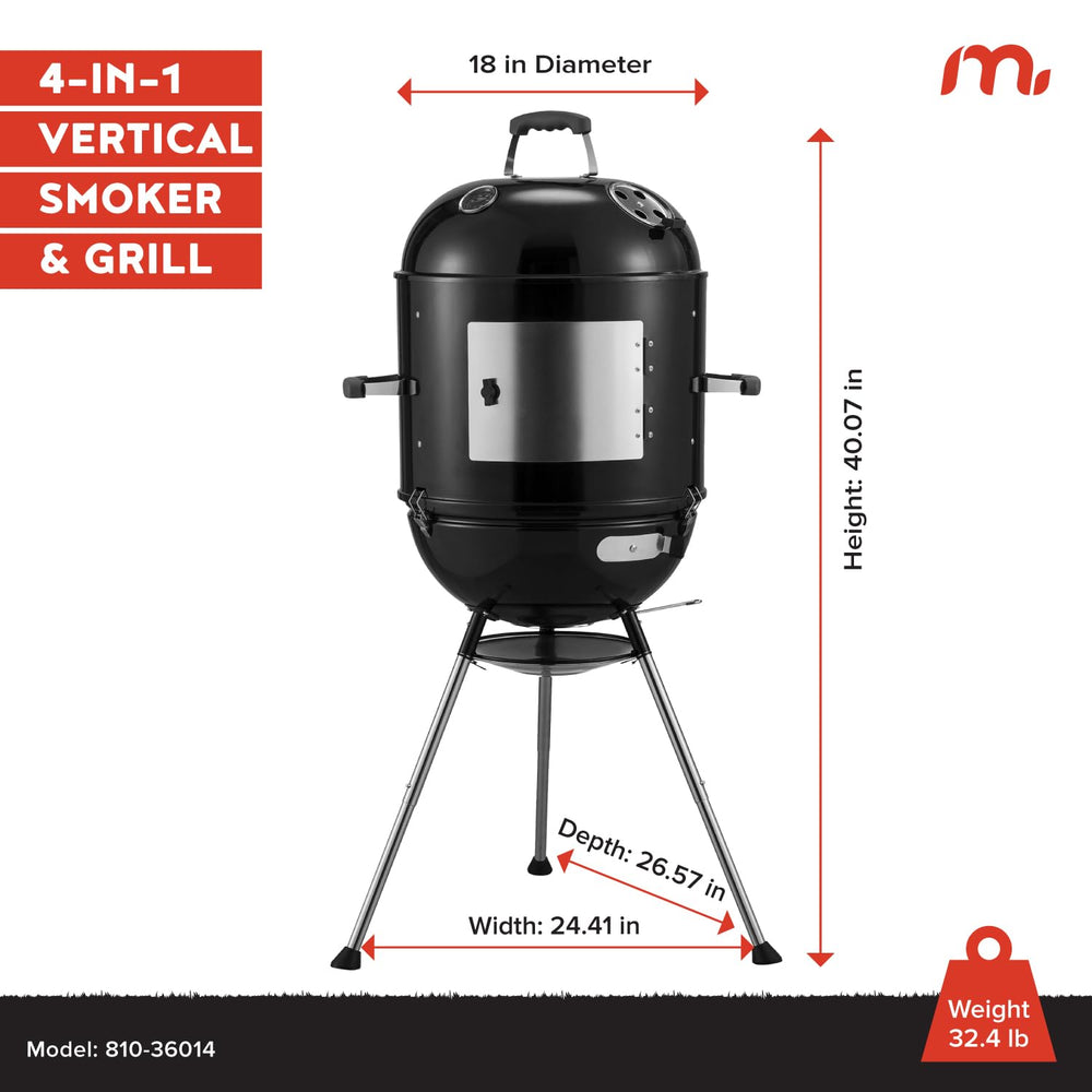 Megamaster with extendable legs in full height for comfortable grilling stance