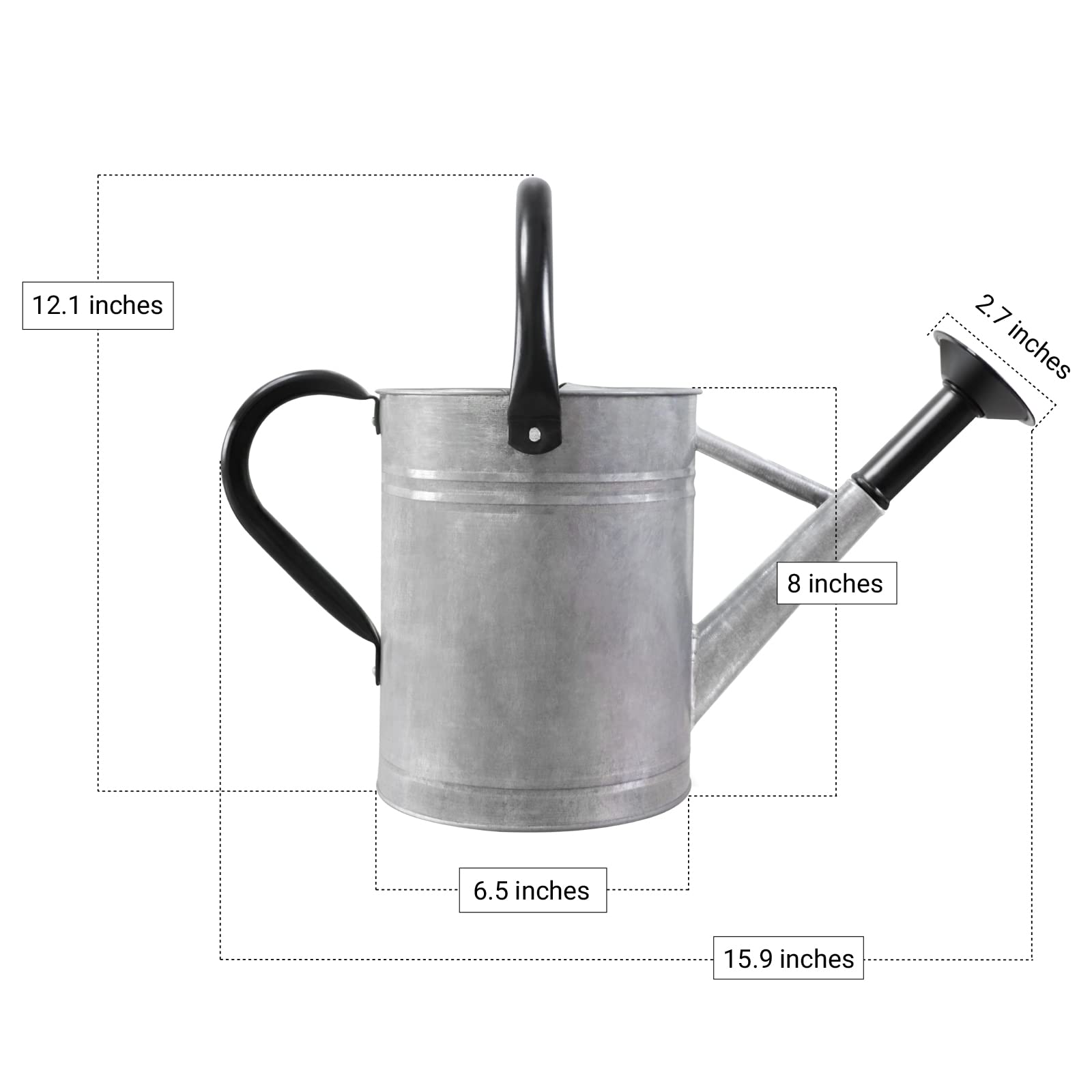 Megawodar farmhouse-style watering can on patio adding decorative charm and practical use